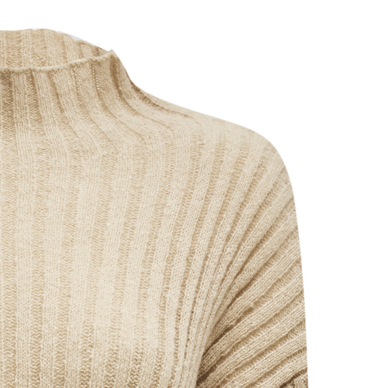 Half Turtleneck Solid Color Sweater