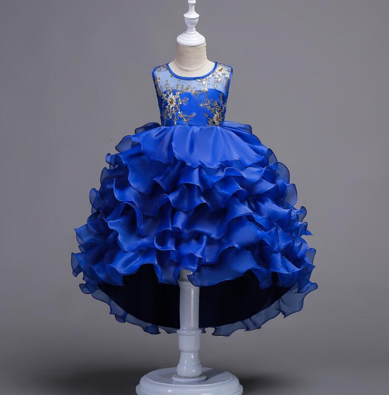 Girls Angle Length Sleeveless Party Dress