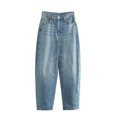 Denim loose leg pants for women