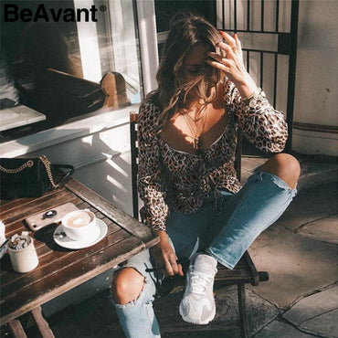 V low neck  printd blouse