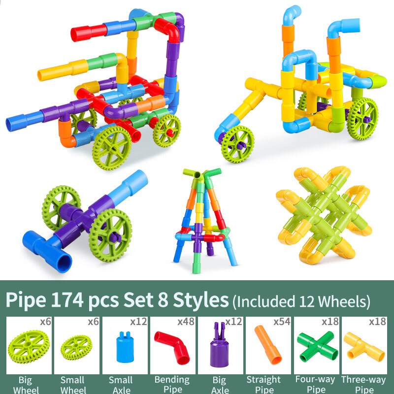 DIY Water Pipe Building Blocks Toys