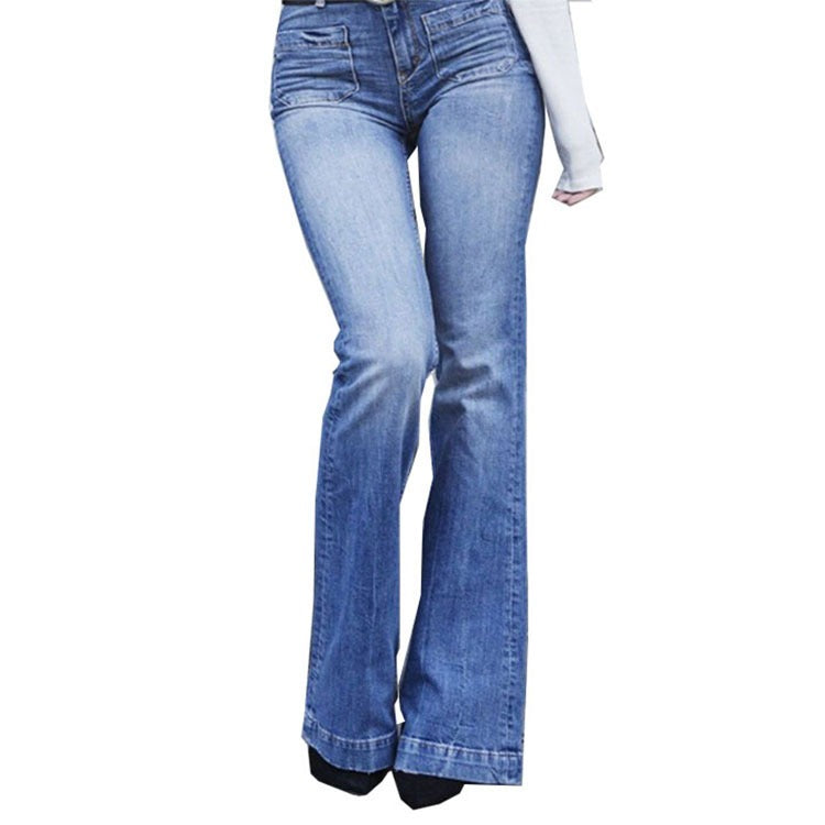 Women's Flared High Waist Stretchable Jeans