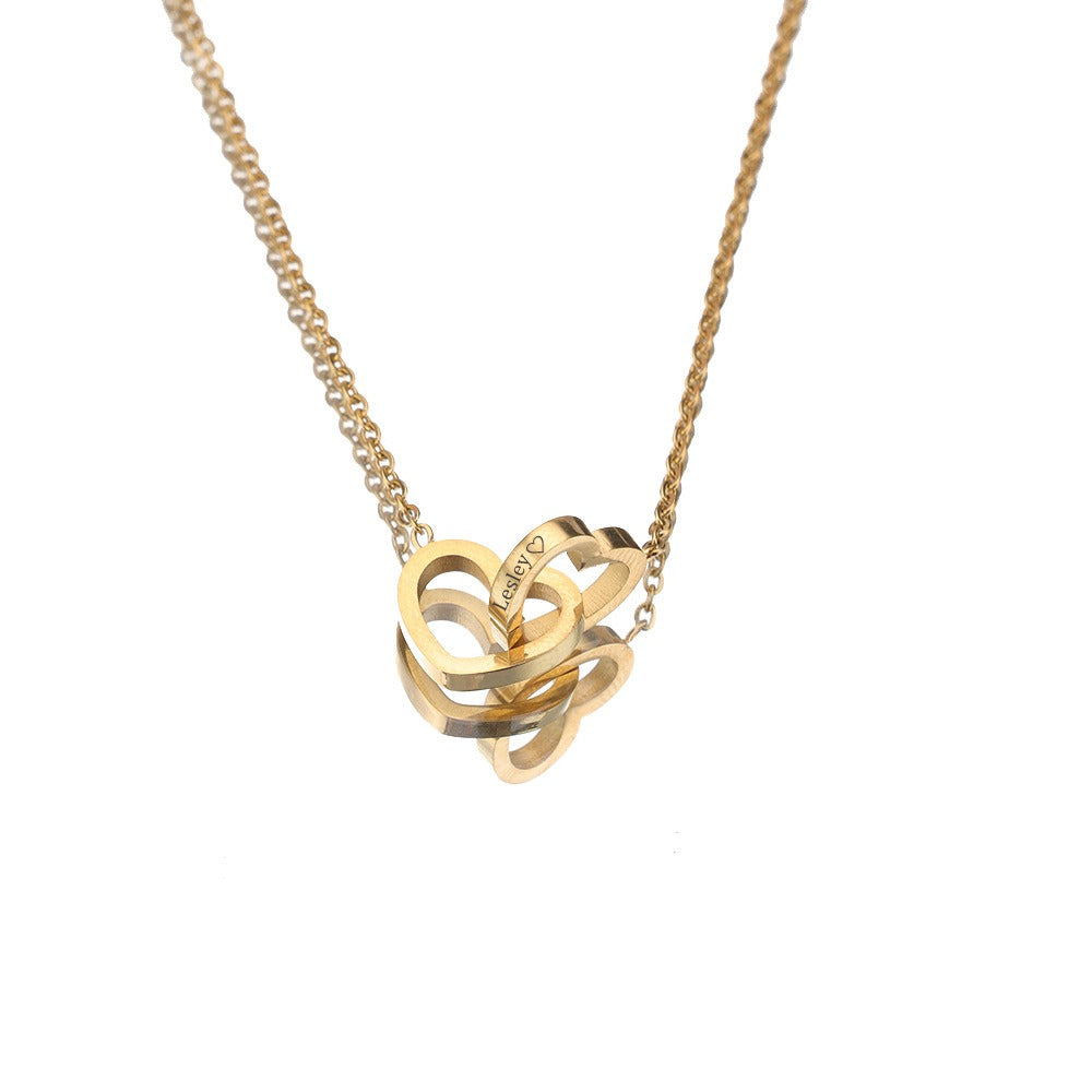 Stainless steel 18k gold plated necklace