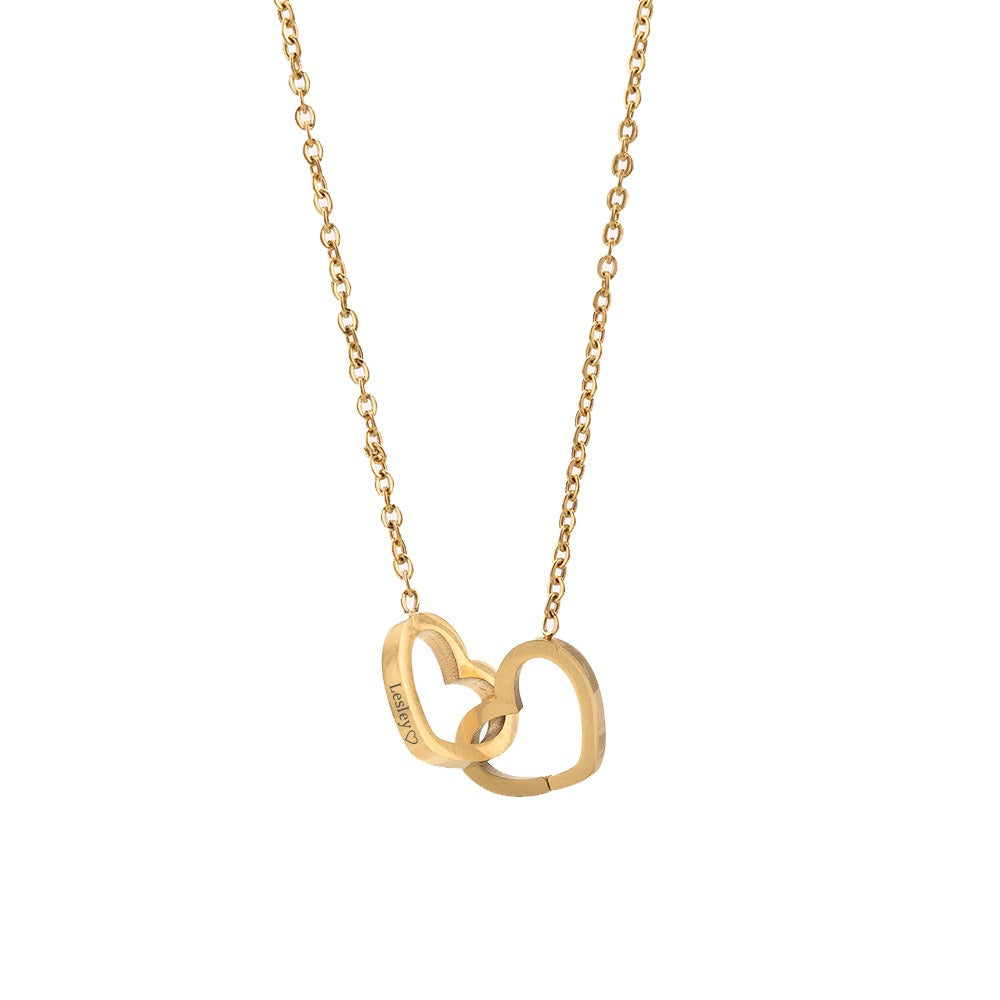 Stainless steel 18k gold plated necklace