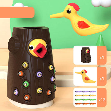 Insect catching woodpecker kids toys