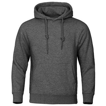 Men's Winter Fleece Hoodie Sweatshirt – Warm Solid Color Casual Pullover