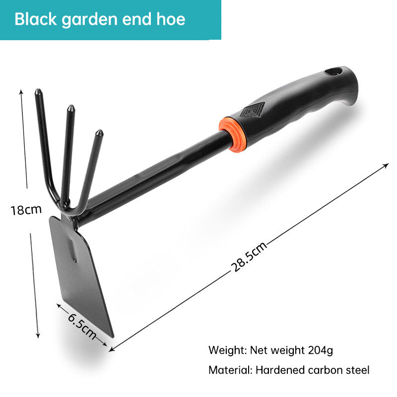 Black plastic handle garden tool