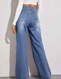 High Waist Loose Jeans For Women