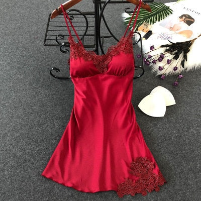 Women's Sexy Lingerie Silk Nightgown