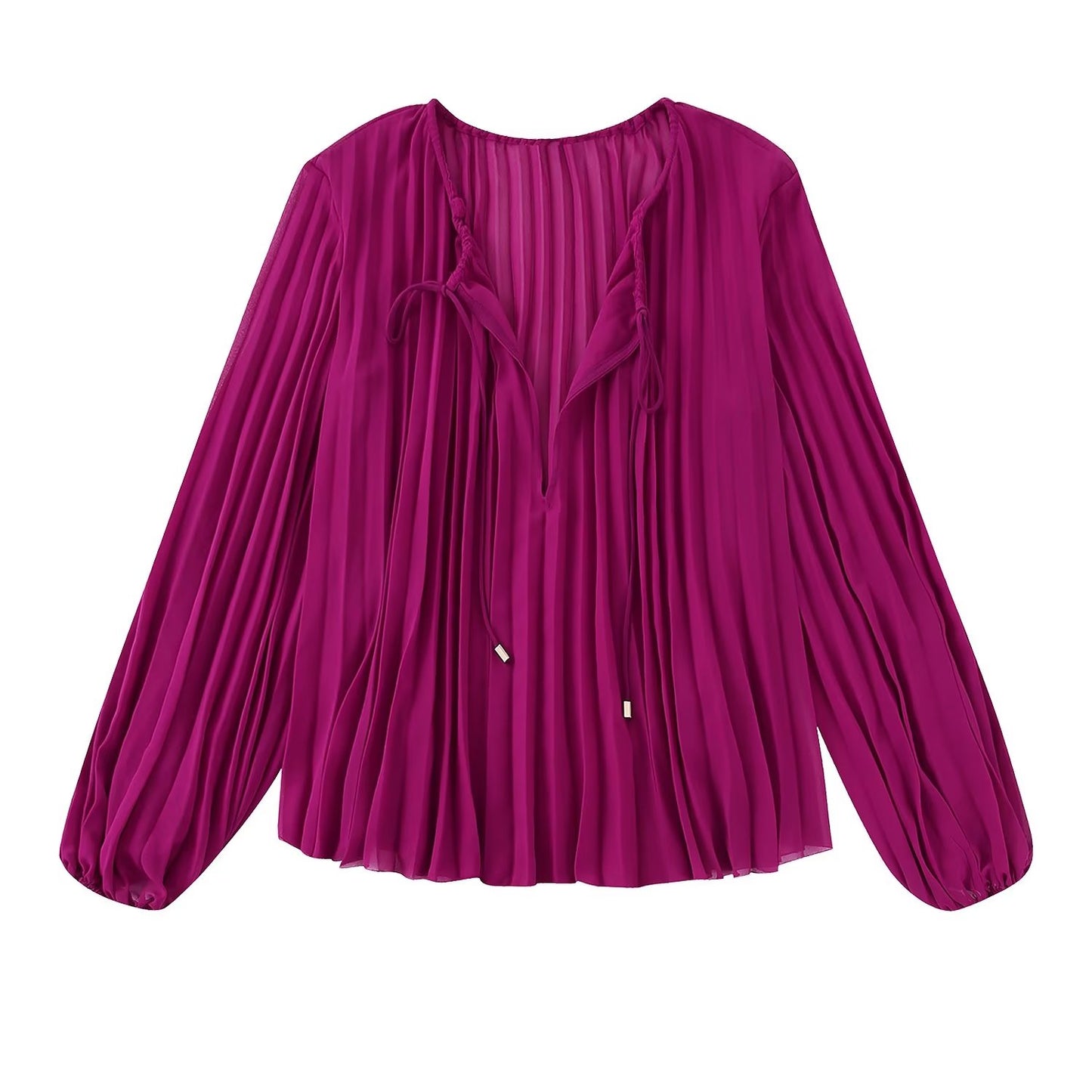 Fashion Women Pleated Blouses