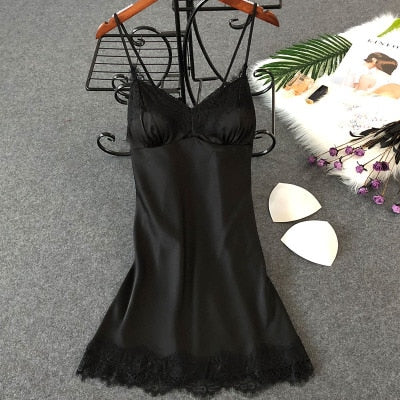 Women's Sexy Lingerie Silk Nightgown