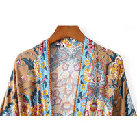 Bohemian Cotton Printed Cardigan Kimono