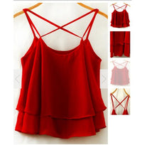 Women Chiffon Summer Casual Tank Tops