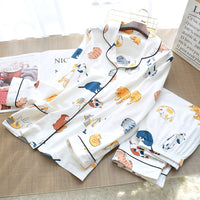 Cute cat print cotton skin friendly sleepwear