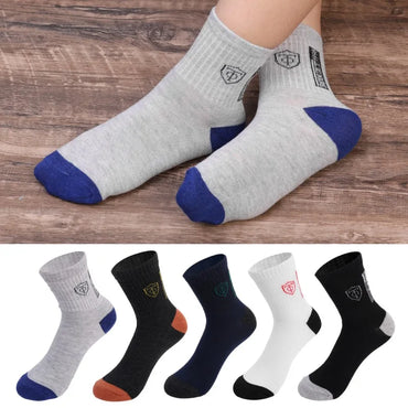 Breathable Cotton Crew Socks - Pack of 10 Pairs