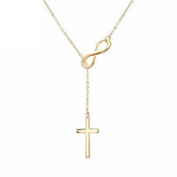 Small Gold Cross Pendant Necklace