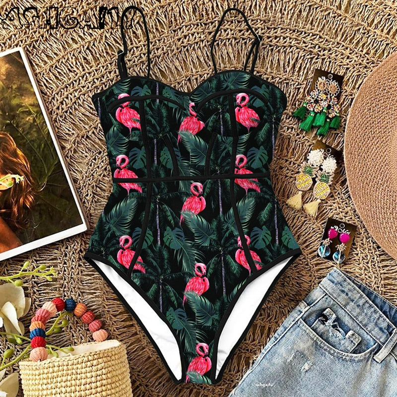 Floral printed swimwear