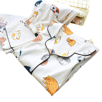 Cute cat print cotton skin friendly sleepwear