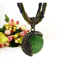 Popular Fashion Bohemian Turquoise Handwoven Necklace Pendant for Women