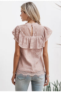 O neck lace women blouse