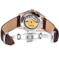 LIGE Brand  Automatic Mechanical Watch for men