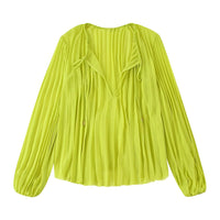 Fashion Women Pleated Blouses