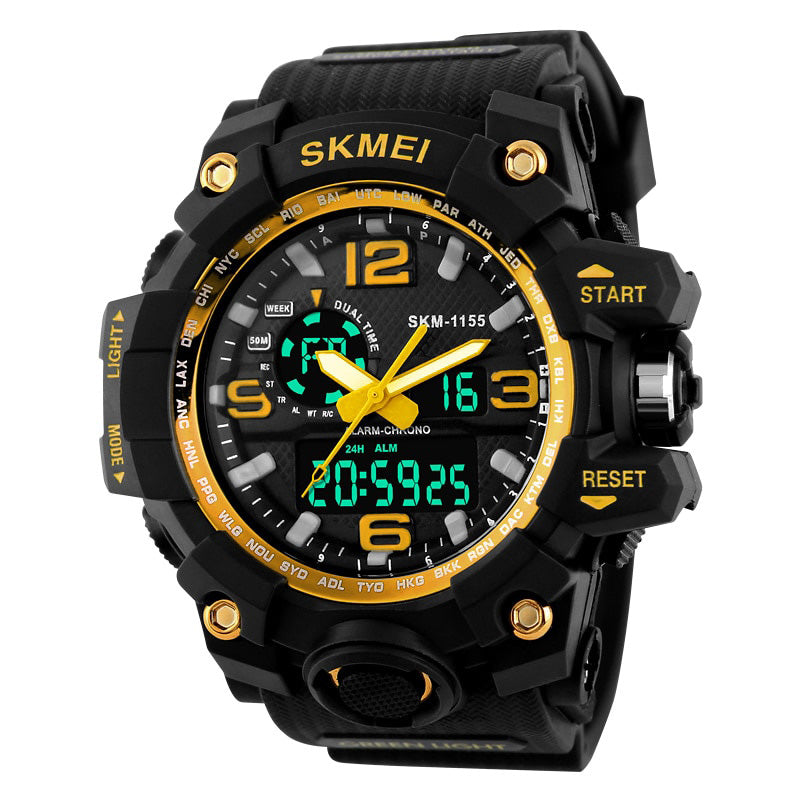 SKMEI Relogio Masculino Men Quartz Digital Watch 2 Time Military Army Sports Watches Waterproof Calendar Chronograph Wristwatch