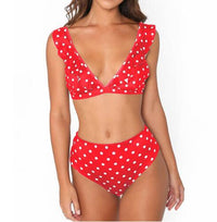 Polka dot  two piece beach wear