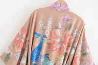 Women's Peacock printed Kimono