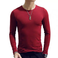 Casual O-neck Long Sleeve Slim Top