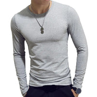 Casual O-neck Long Sleeve Slim Top