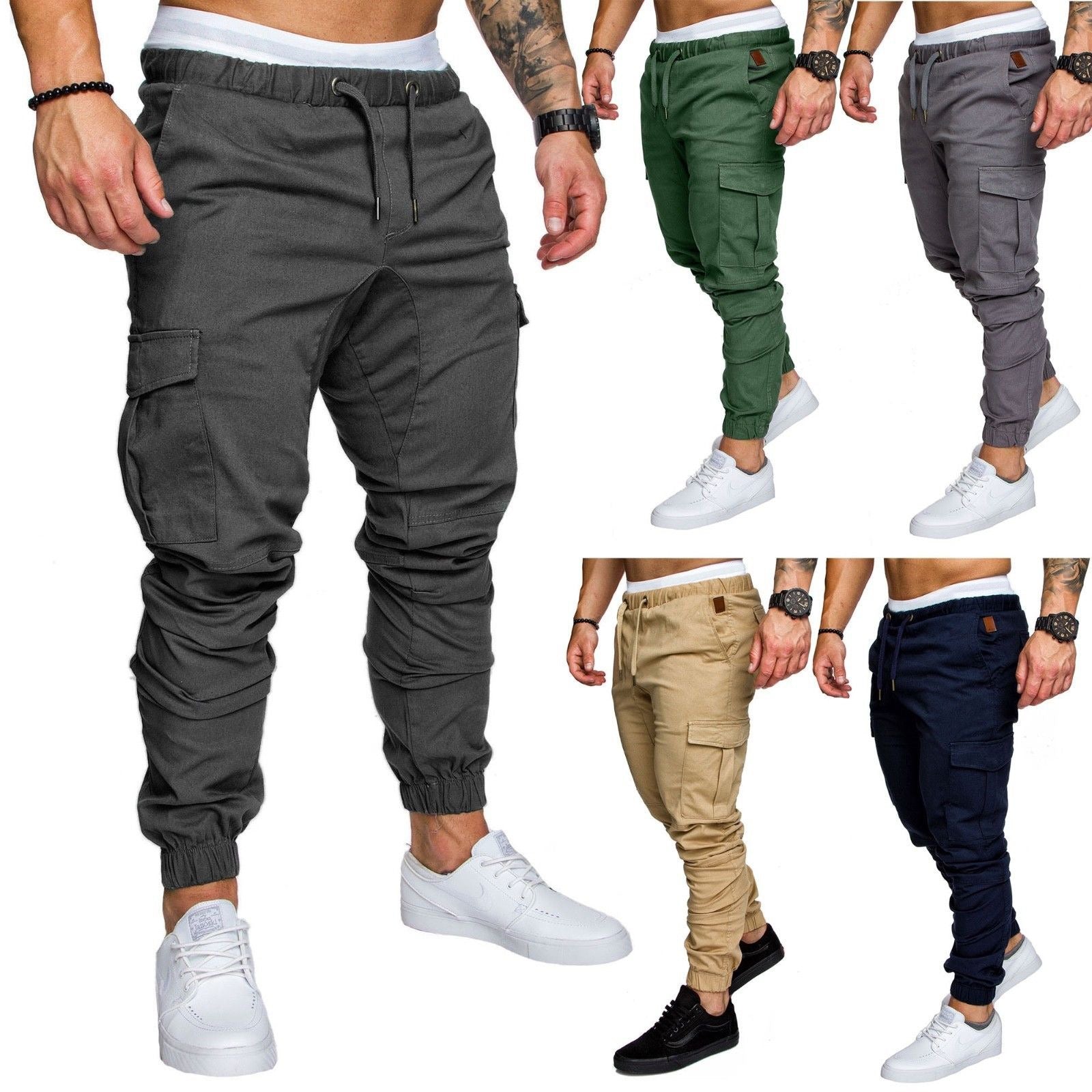 Multi pocket casula pants for men