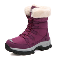 Women's winter plush warm cotton shoes, snow boots, high top cotton shoes