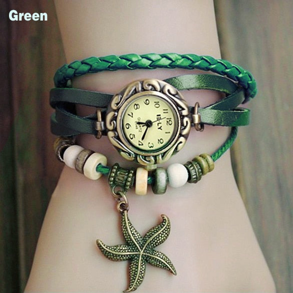 Ladies Starfish Bracelet Watch