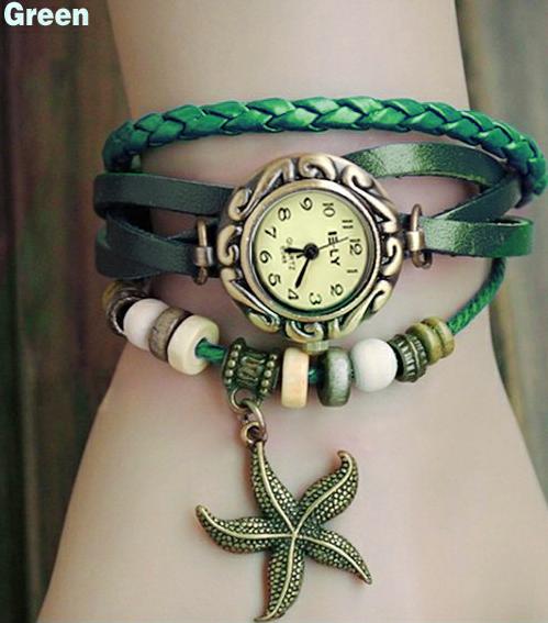 Ladies Starfish Bracelet Watch