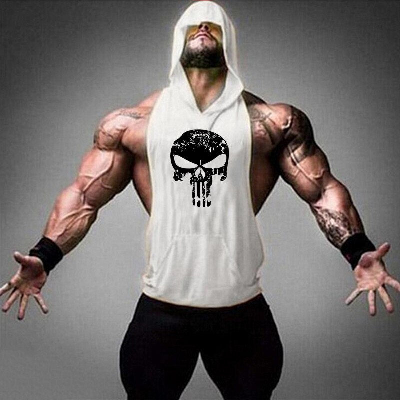 Skull Bodybuilding Stringer Tank Tops for Men