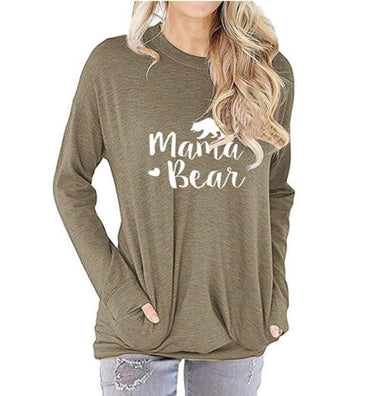 Mama bear style long sleeve t shirt