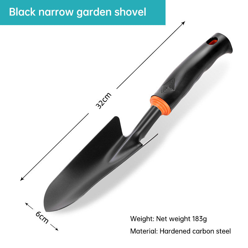 Black plastic handle garden tool