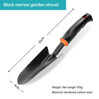 Black plastic handle garden tool