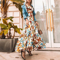 Bohemian Woman Printed Maxi Dress