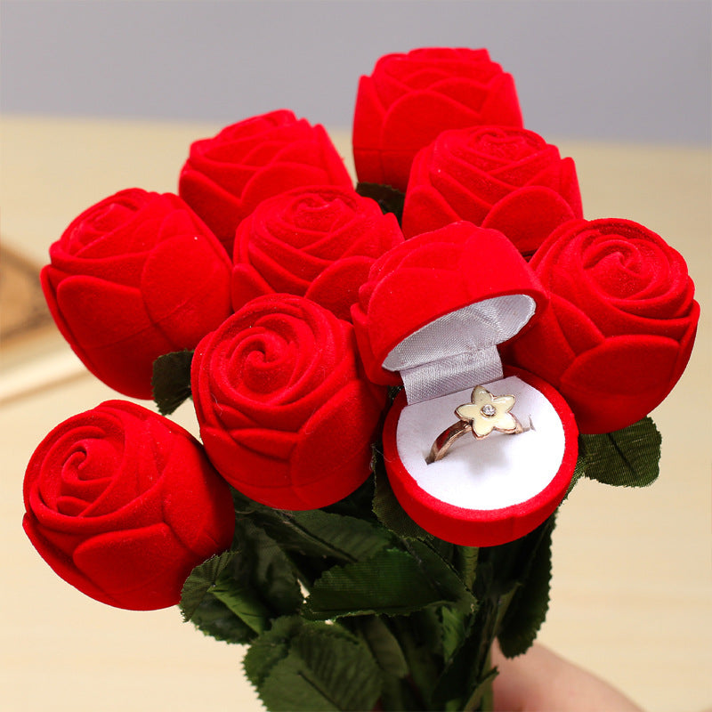 Red Rose Ring Box Valentine's Day Gift