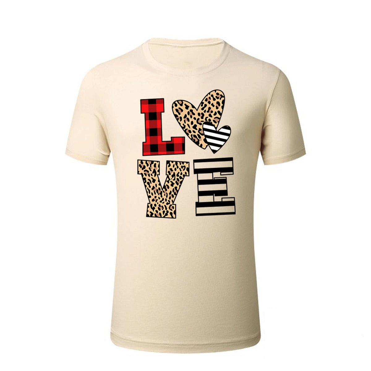 Short Sleeve Love Print Women's T-Shirt