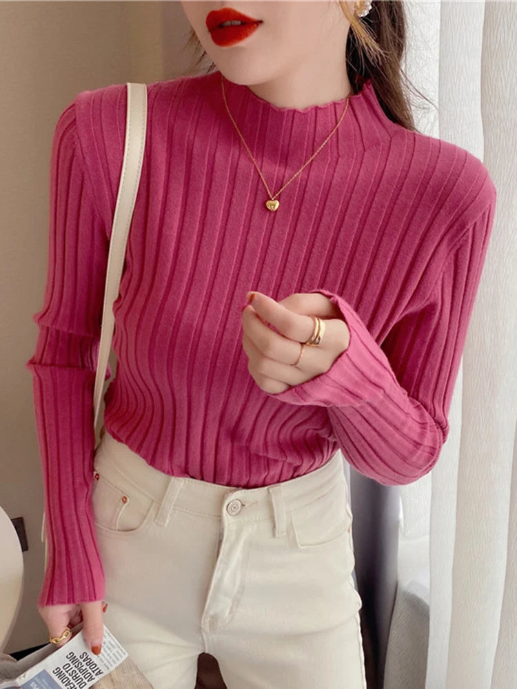 Ribbed Turtleneck Sweater