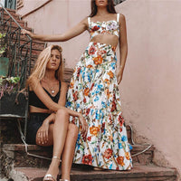 Bohemian Woman Printed Maxi Dress