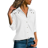 Long sleeve collar ladies shirt