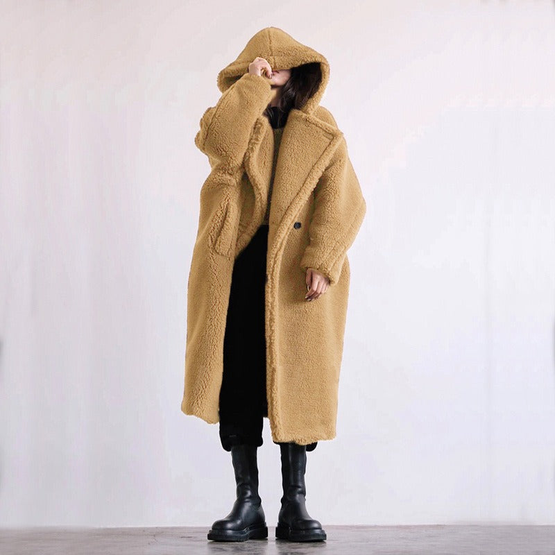 Casual faux fur women's coat