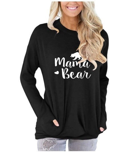 Mama bear style long sleeve t shirt