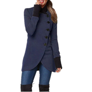 Solid color split long sleeved jacket