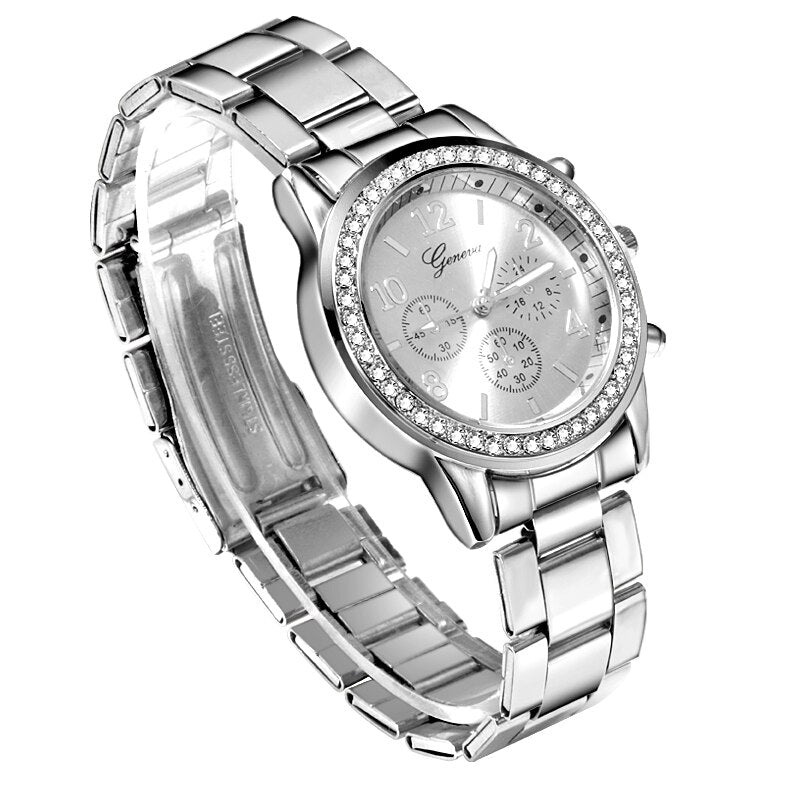 New Geneva classic luxury rhinestone ladies watch