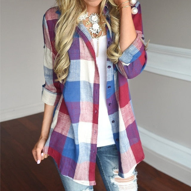 Long sleeve casual blouse